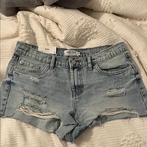 NWT refuge Light Blue Distressed Denim Jean Shorts